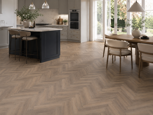 Rimini herringbone glue down LVT