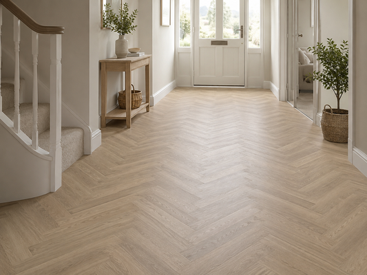 Sorrento herringbone glue down LVT