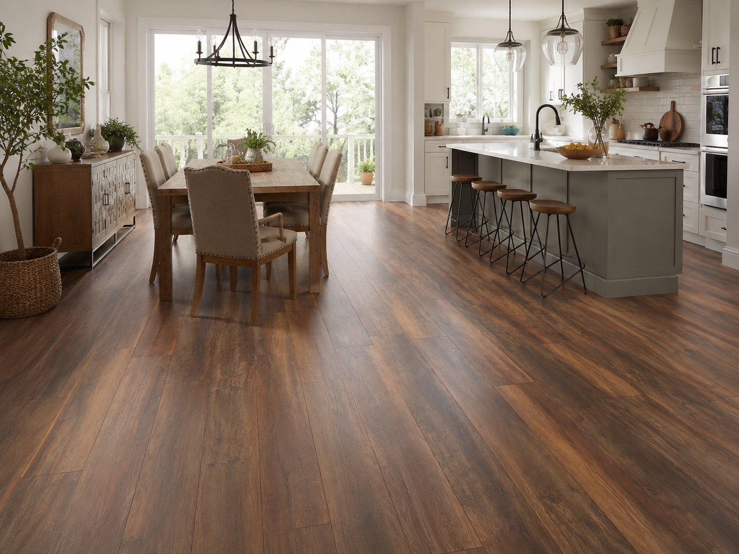 Seville Oak 12mm Plank Laminate room set 2