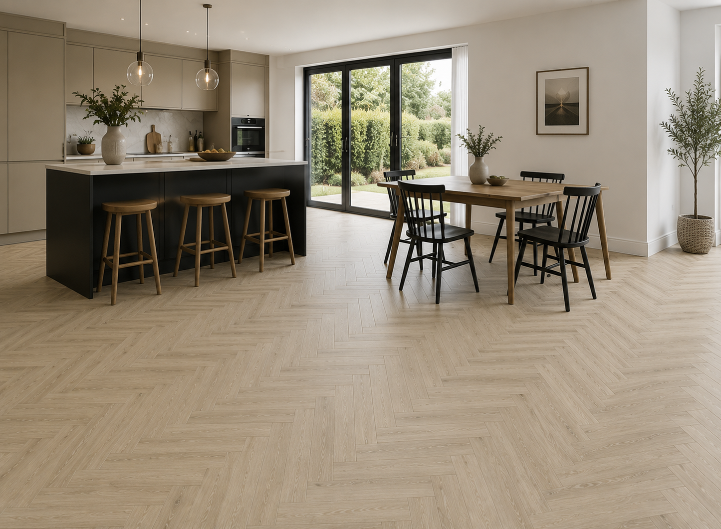 Florence herringbone glue down LVT