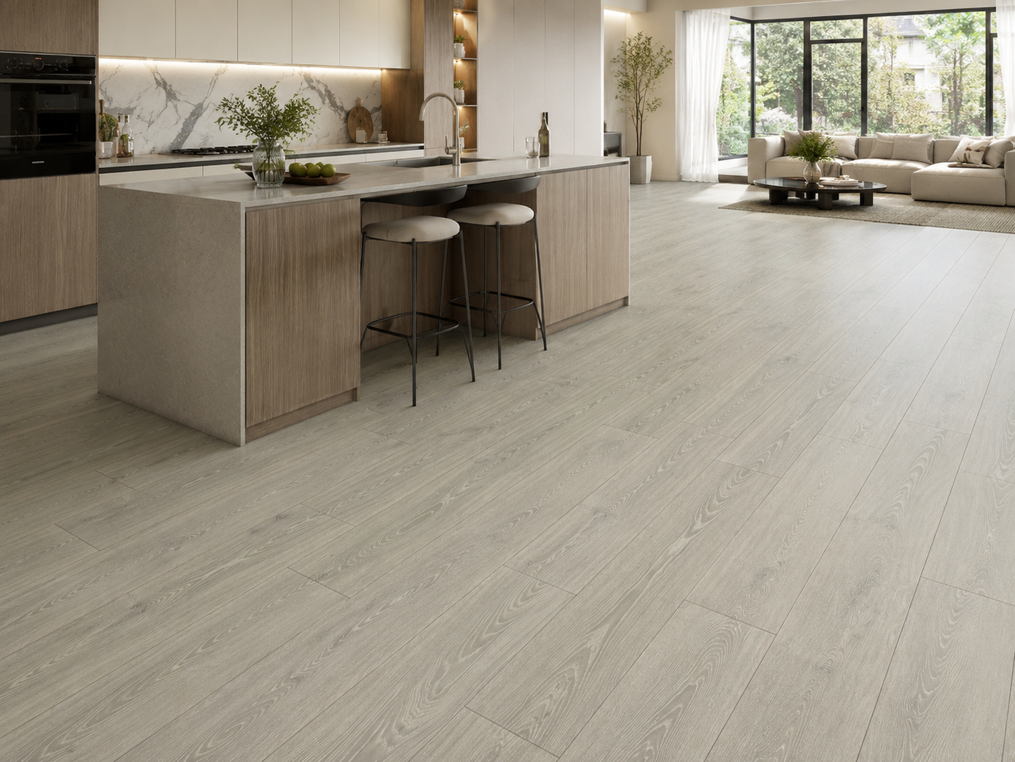 Light grey Oak 12mm Laminate