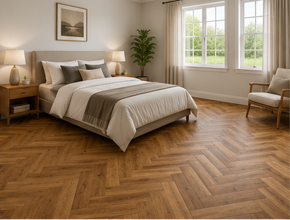 Milan herringbone glue down LVT
