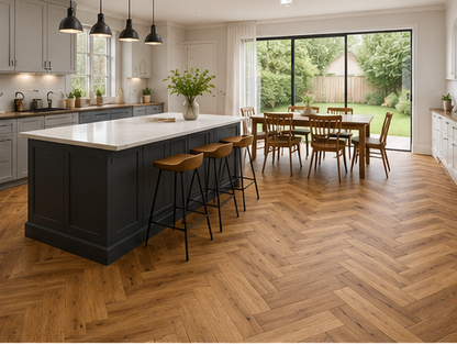 Milan herringbone glue down LVT