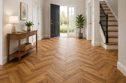 Milan herringbone glue down LVT