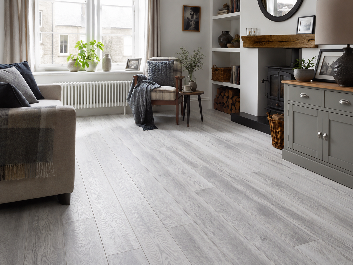 Mist Grey Oak 12mm Laminate