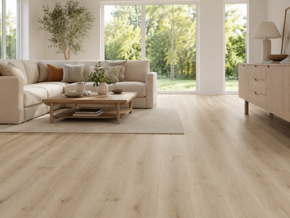 Almeria Oak 12mm Plank Laminate room set 1