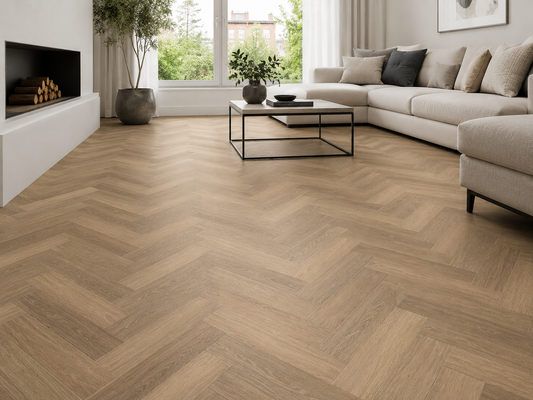 Parma herringbone glue down LVT