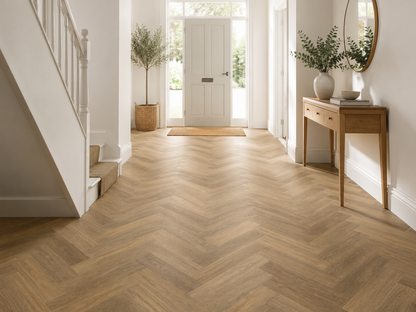 Parma herringbone glue down LVT