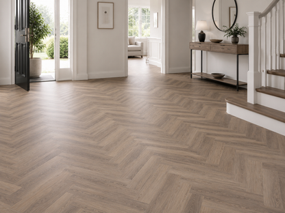 Rimini herringbone glue down LVT
