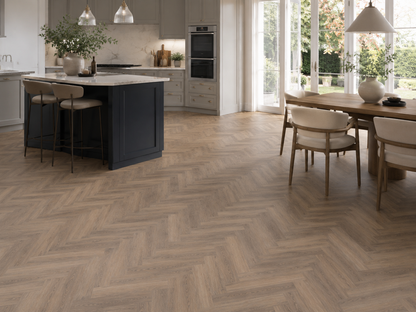 Rimini herringbone glue down LVT