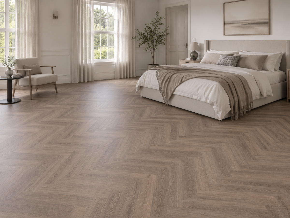 Rimini herringbone glue down LVT