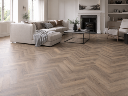Rimini herringbone glue down LVT