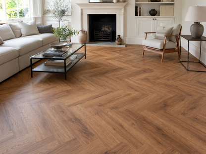 Rome herringbone glue down LVT