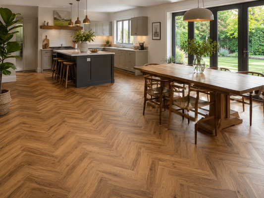 Rome herringbone glue down LVT