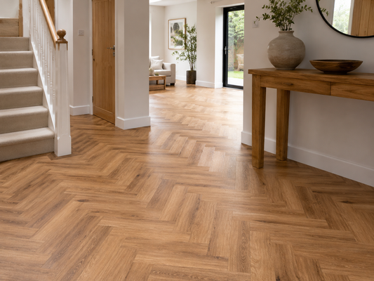 Rome herringbone glue down LVT