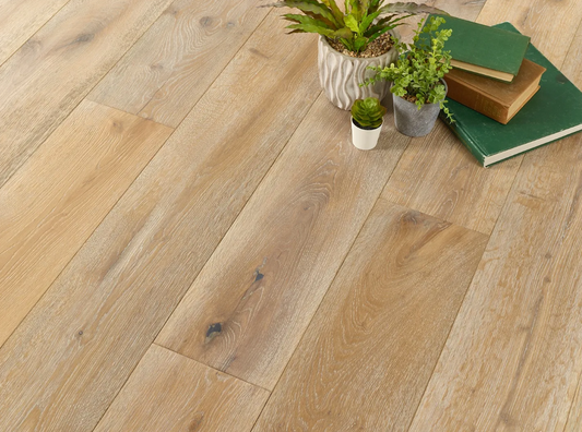 Knightsbridge 190mm Deep Brushed & White Oiled Straight Engineered