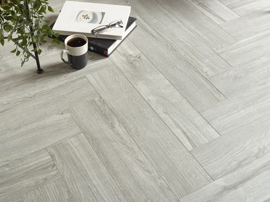 Light Grey herringbone waterproof SPC