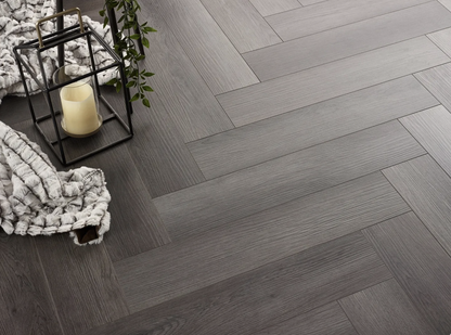Shadowed Oak herringbone waterproof SPC