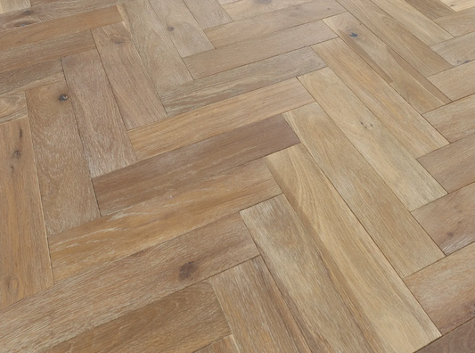 Mayfair 90mm Smoked Grey Brushed Hardwax Oiled Herringbone Engineered