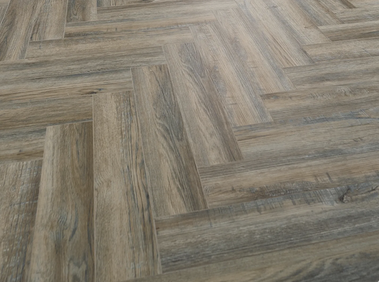 Honey Oak herringbone waterproof SPC