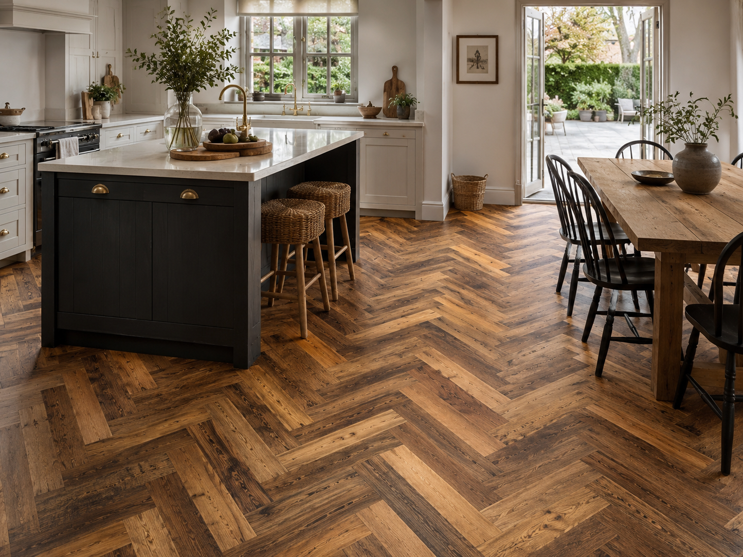 Siena herringbone glue down LVT