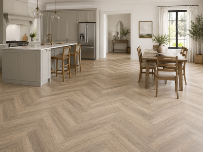 Sorrento herringbone glue down LVT