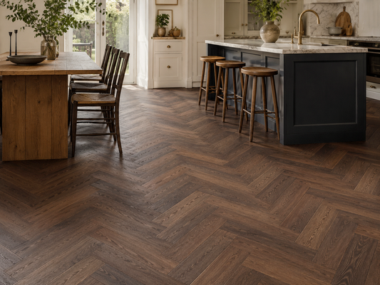 Truin herringbone glue down LVT