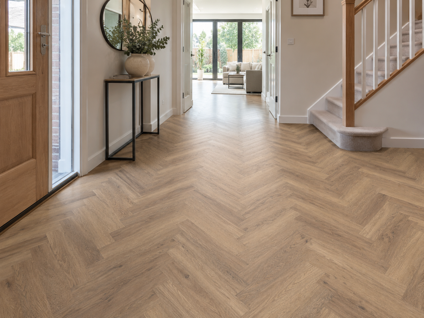 Vicenza herringbone glue down LVT