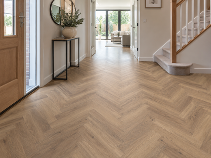 Vicenza herringbone glue down LVT