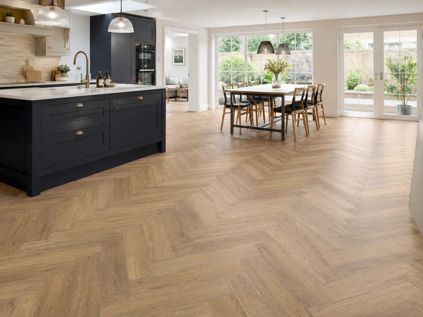 Vicenza herringbone glue down LVT