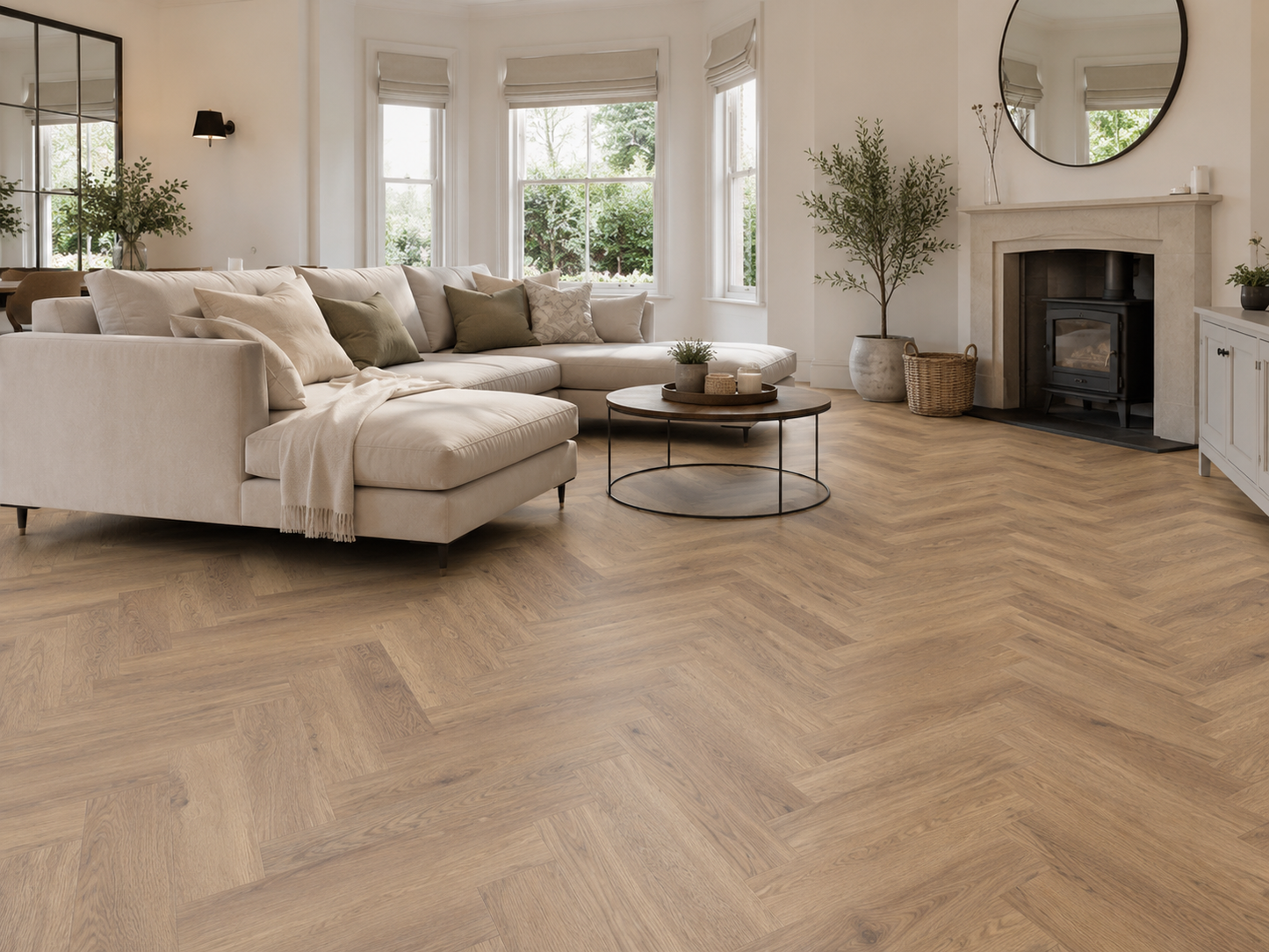 Vicenza herringbone glue down LVT