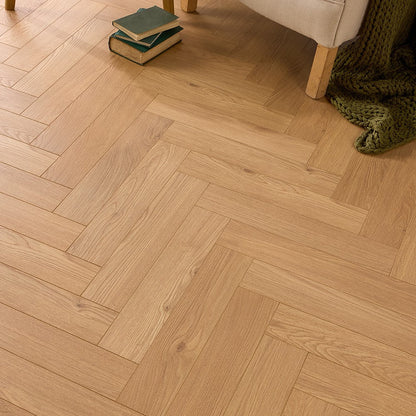 Odense natural oak herringbone laminate flooring