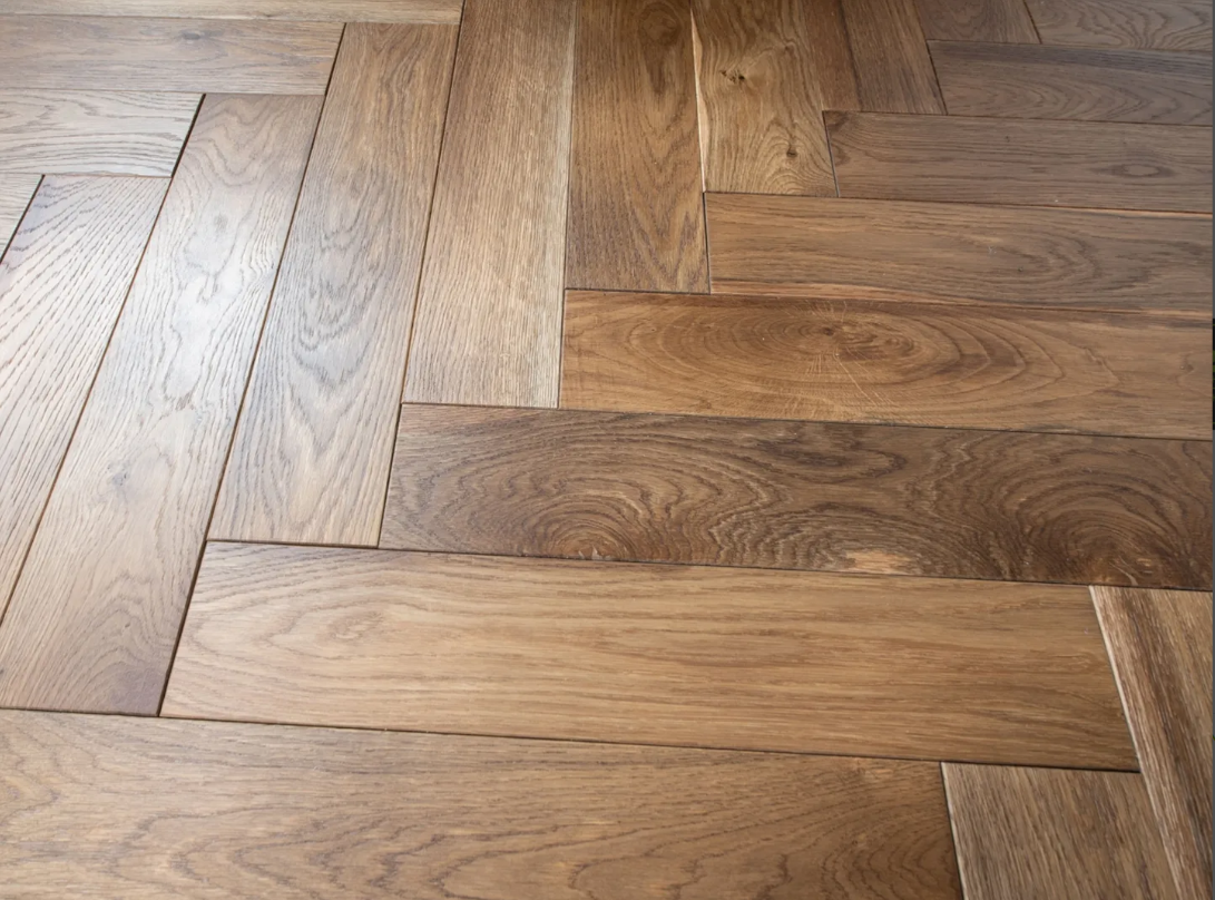 Mayfair 220mm Smoked Brushed & Lacquered Herringbone Engineered